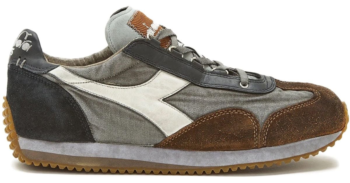 Diadora Equipe H Dirty Stone Wash Evo High Rise White in Brown for Men
