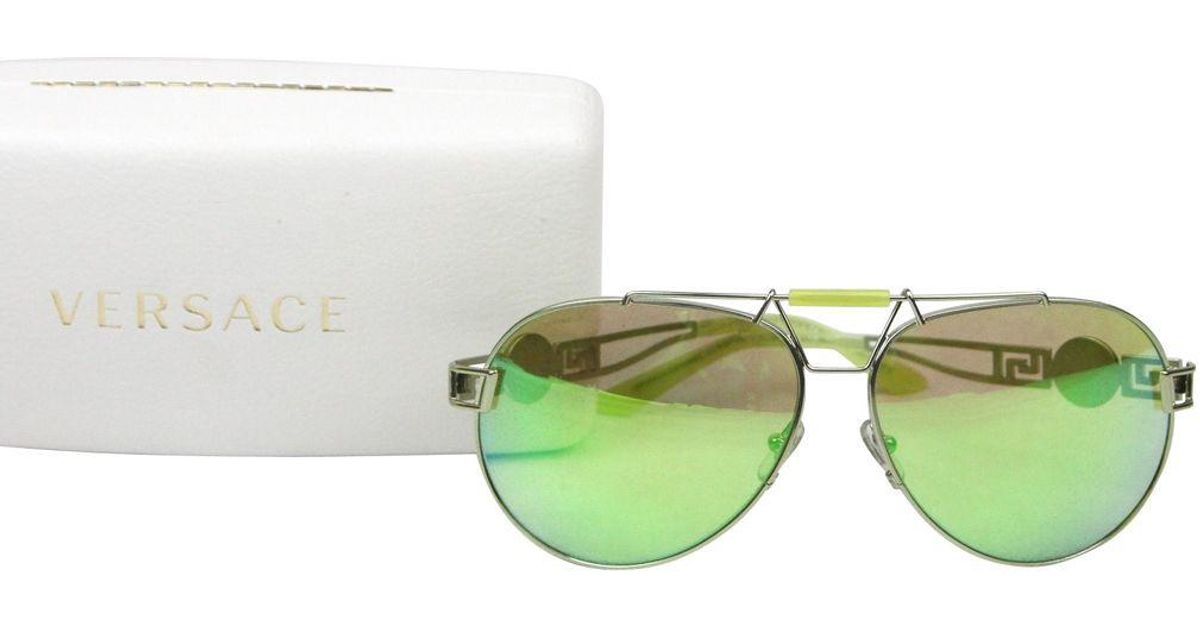 Versace Mirrored Metal Aviator 