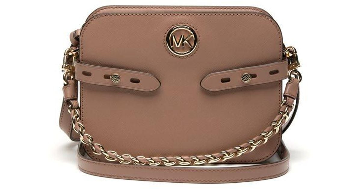 MICHAEL Michael Kors Leather Michael Kors Carmen Camera Bag Lg Dk Fawn