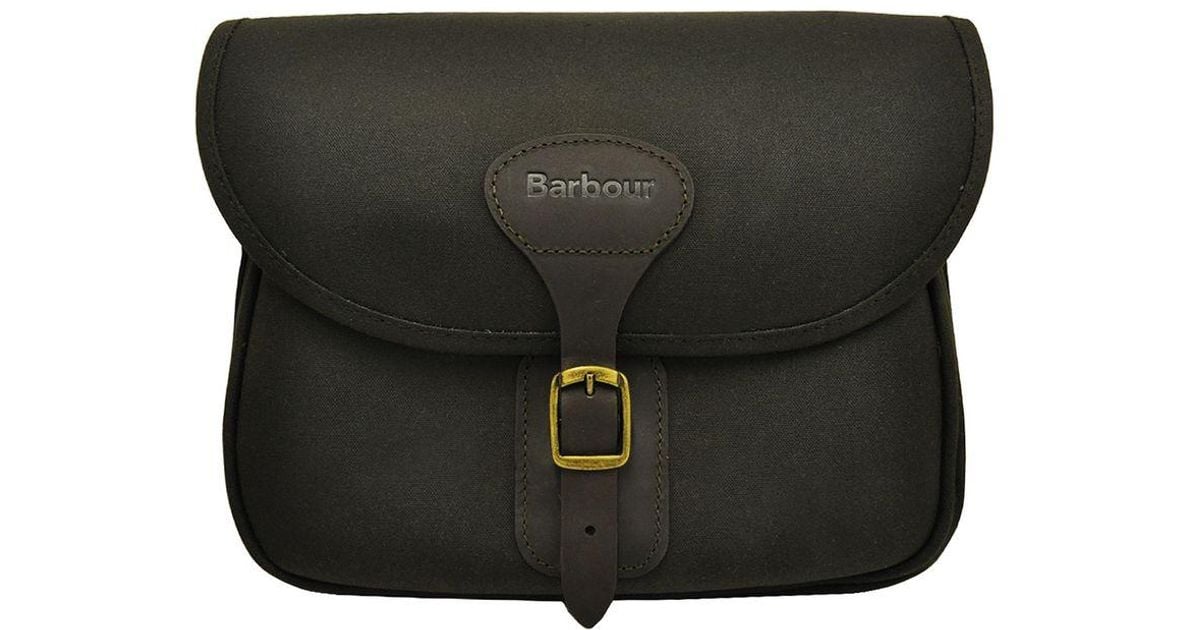 Barbour Wax Leather Cartridge Case Olive in Green for Men - Lyst