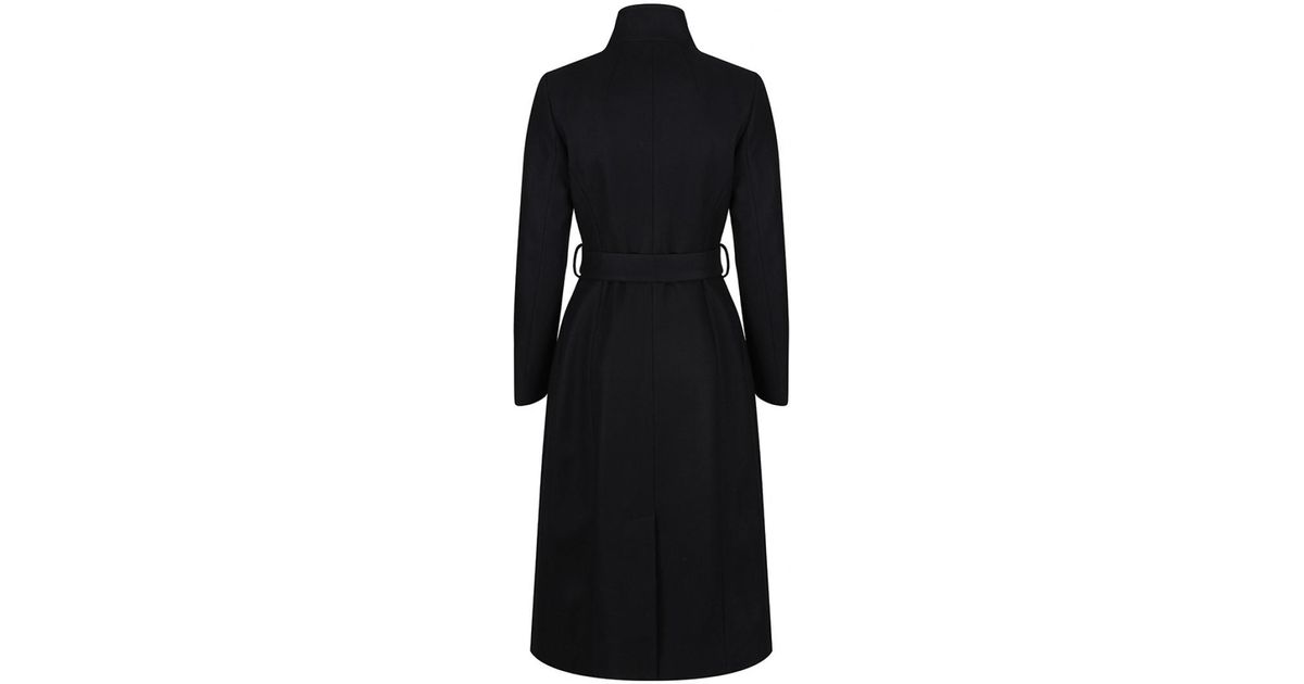 sandral long wool wrap coat