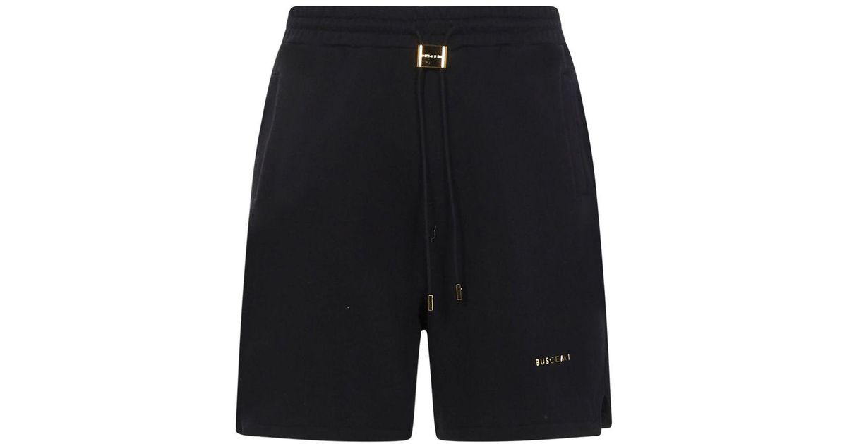 Buscemi Shorts-pant Metal Metal Logo-bms22310-009 in Black for Men Mens Clothing Shorts Casual shorts Save 2% 