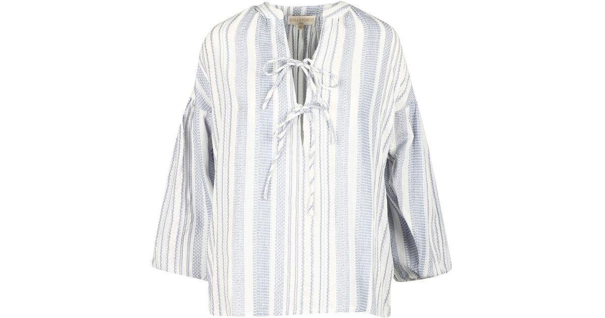 Stella Jean Shirts in Blue,White (White) | Lyst