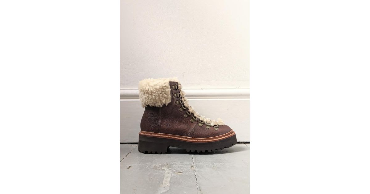 grenson shearling boots