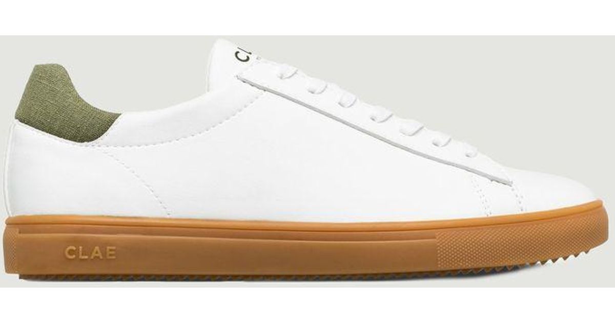 CLAE Bradley Vegan Sneakers Olive Vegan Light Gum in White for Men | Lyst UK