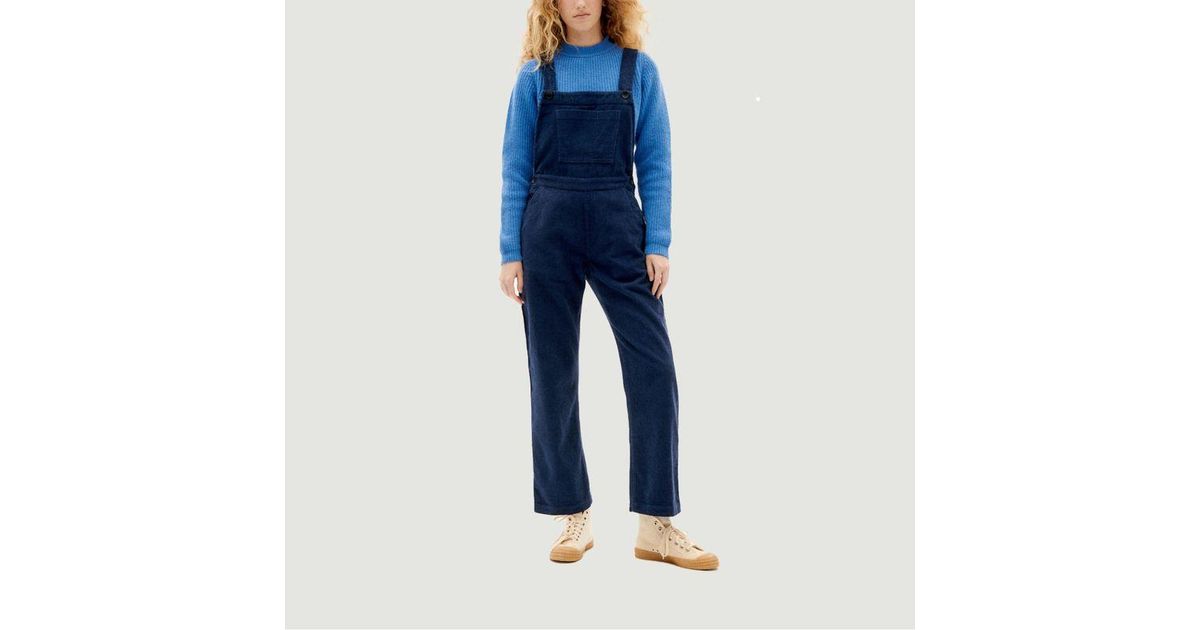 Thinking Mu Cotton Venus Jumpsuit Navy in Blue Lyst