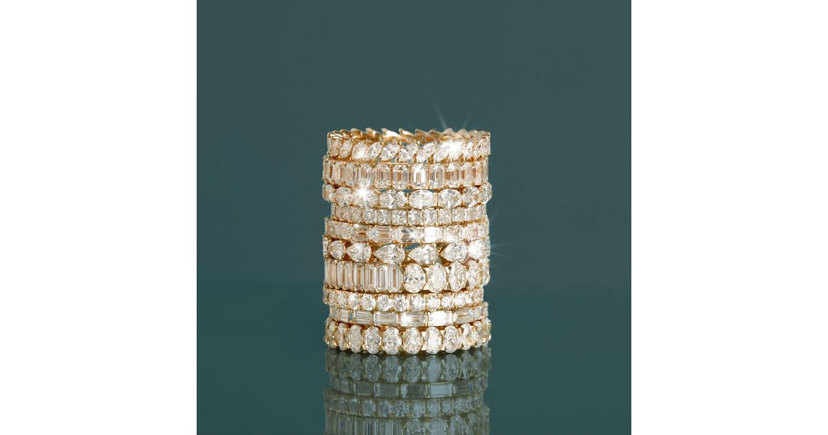 AUrate New York Horizontal Baguette Lab Grown Diamond Eternity Ring in ...