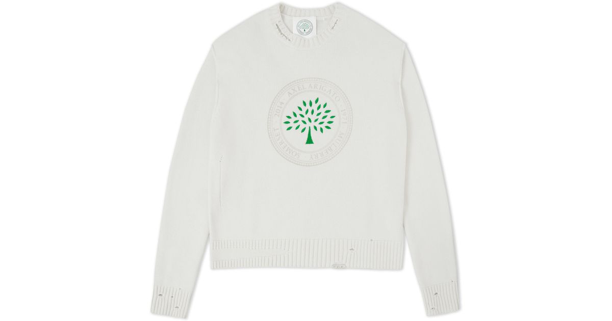 Axel Arigato Aa X Mulberry Sweater in White for Men | Lyst