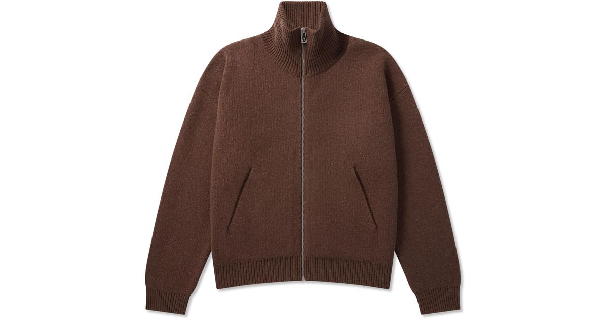 Axel Arigato Core Zip-Up Sweater in Brown for Men | Lyst UK