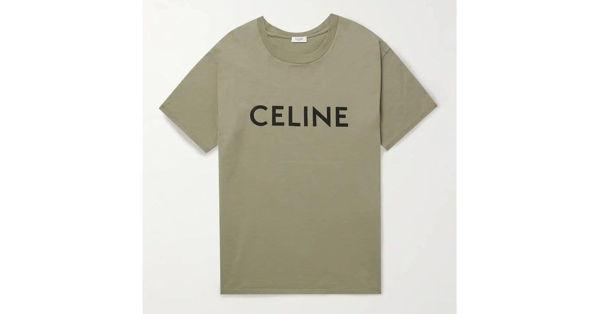 Celine Loose T-shirt In Cotton Jersey Green for Men | Lyst UK