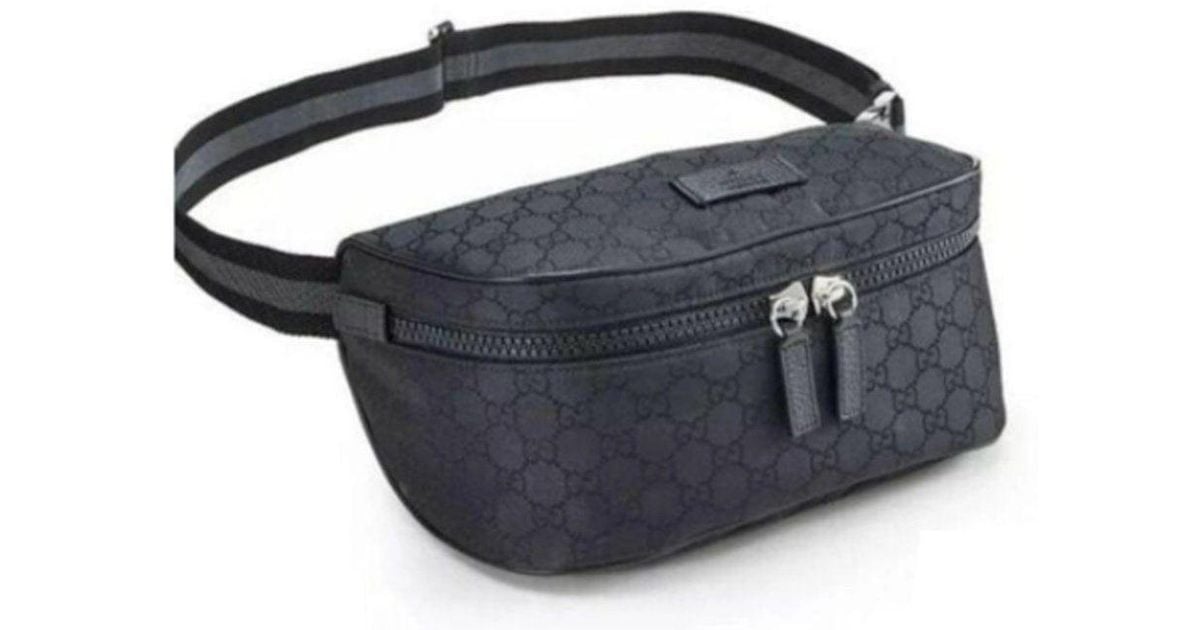 Gucci GG Black Nylon Belt Bag Lyst