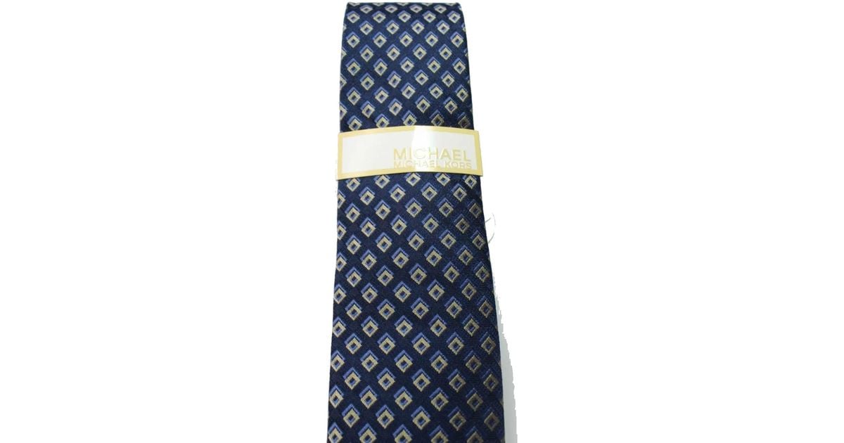 Michael Kors Silk Neck Tie Navy Shadowed Halo Square in Blue for Men | Lyst