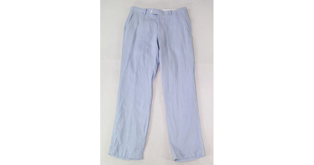 Lauren by Ralph Lauren Dress Pants Powder Size 30x30 Linen in Blue for