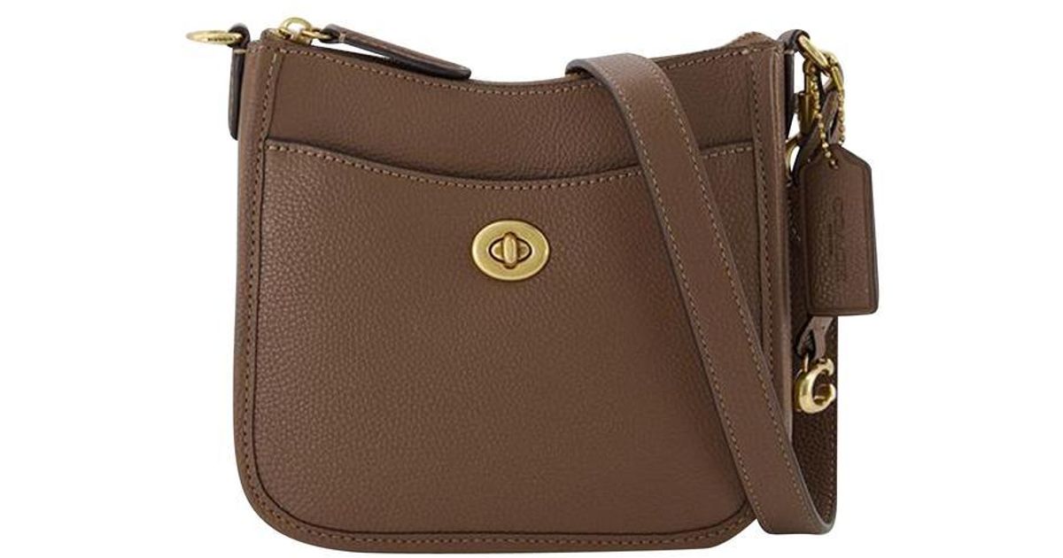 COACH Chaise Crossbody 19 Bag In Leather in Brown Lyst