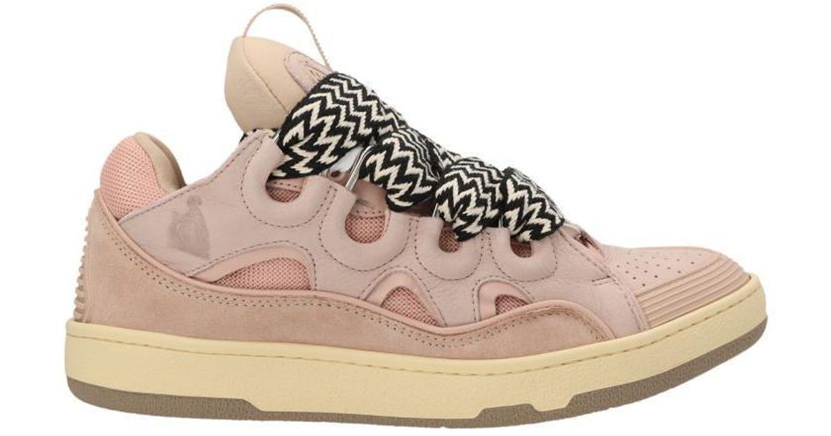 Lanvin 'curb' Sneakers in Pink for Men | Lyst