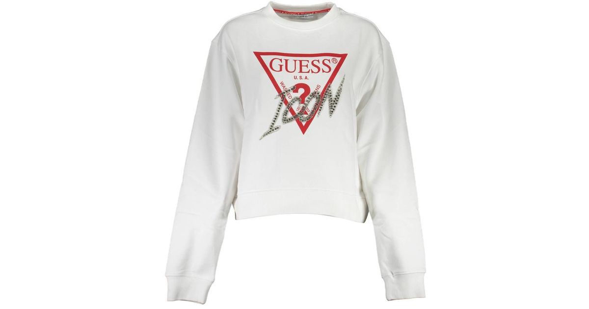 Guess Jeans Sweater in White | Lyst