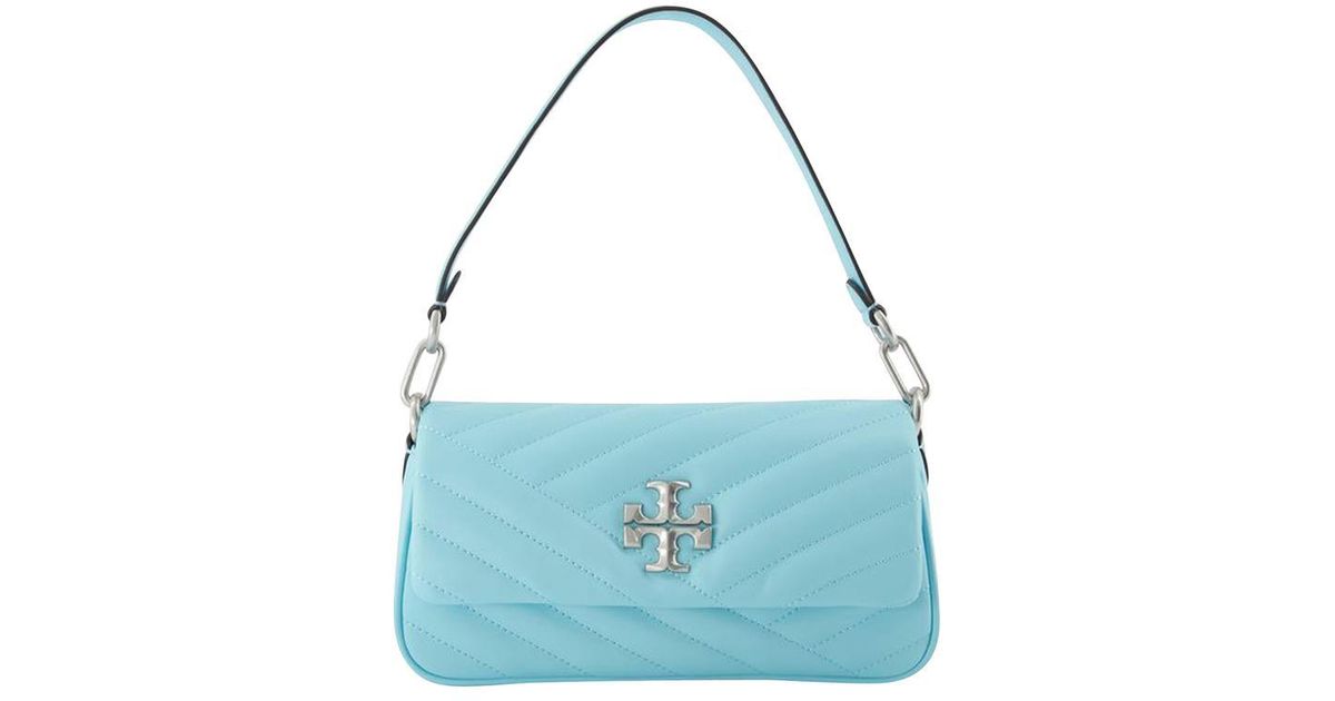 Small Kira Chevron Bag - Tory Burch - Blue - Leather