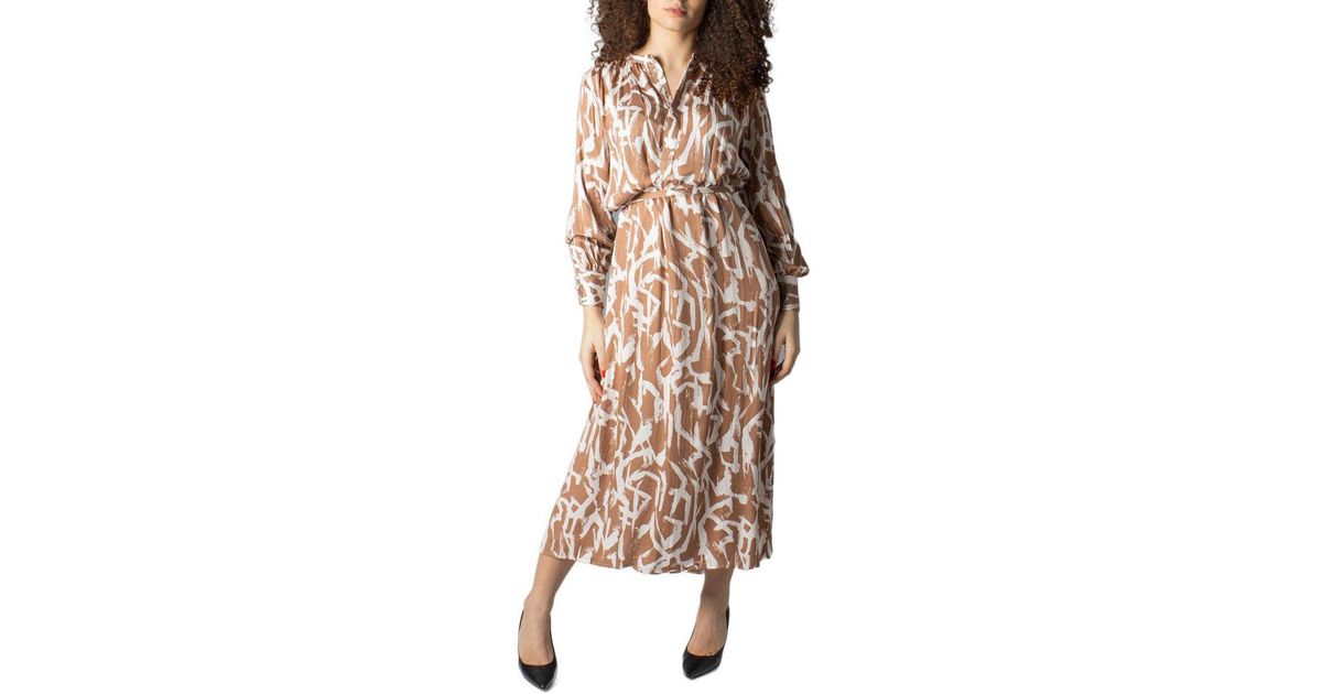 VILA CLOTHES Synthetic Vila Dresses in Brown | Lyst UK