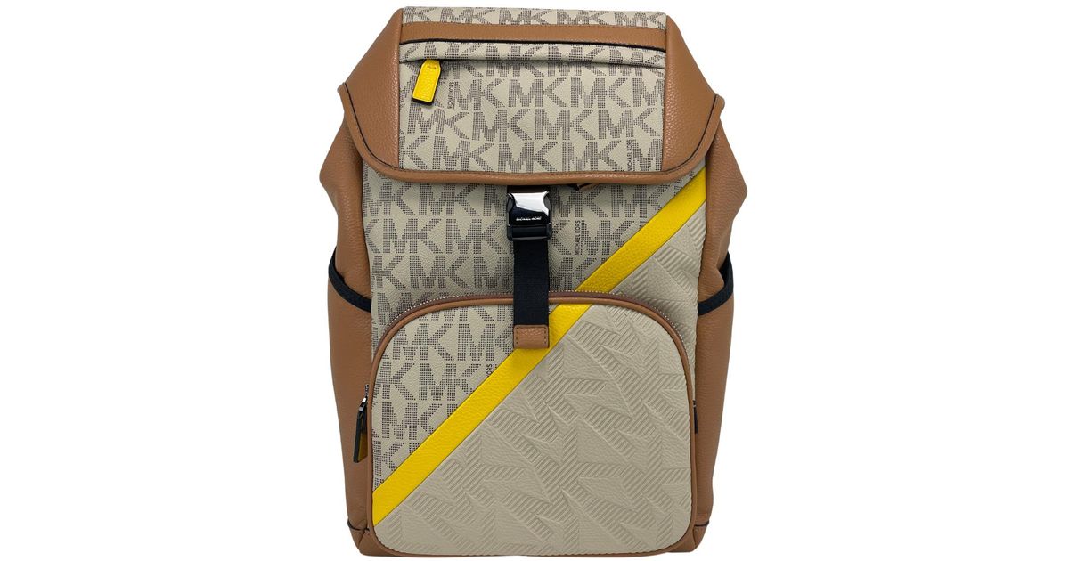 Michael Kors Signature Cooper Sport Flap Chino Large Backpack Book Bag