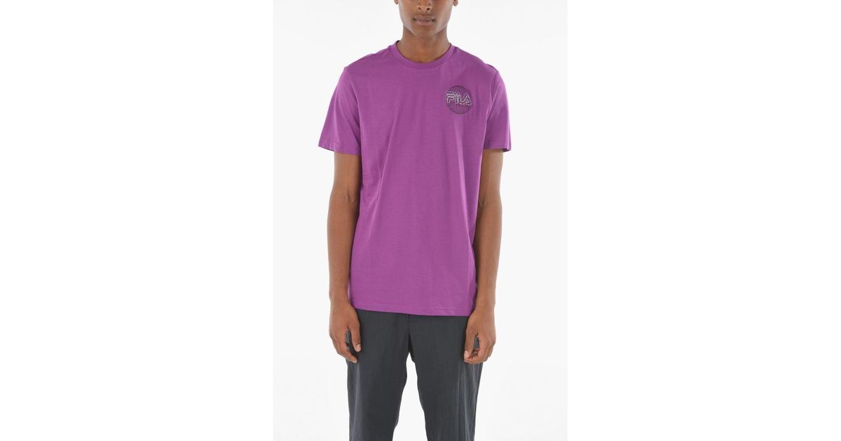 Fila T-shirt in Purple Men Lyst