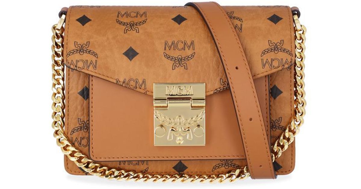 MCM Patricia Crossbody Bag In Visetos in Brown Lyst UK
