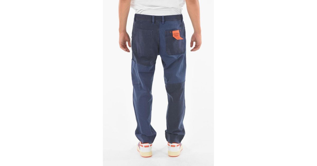 DIESEL 19cm Cargo D-azerr-sp-ne jogg Jeans With Coated Cotton Upper in Blue  for Men | Lyst