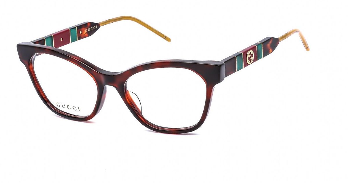 Gucci GG0600O Eyeglasses Havana / Clear Lens in Black Lyst