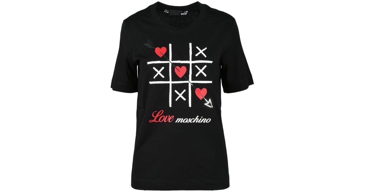 Moschino Love T-shirt in Black | Lyst