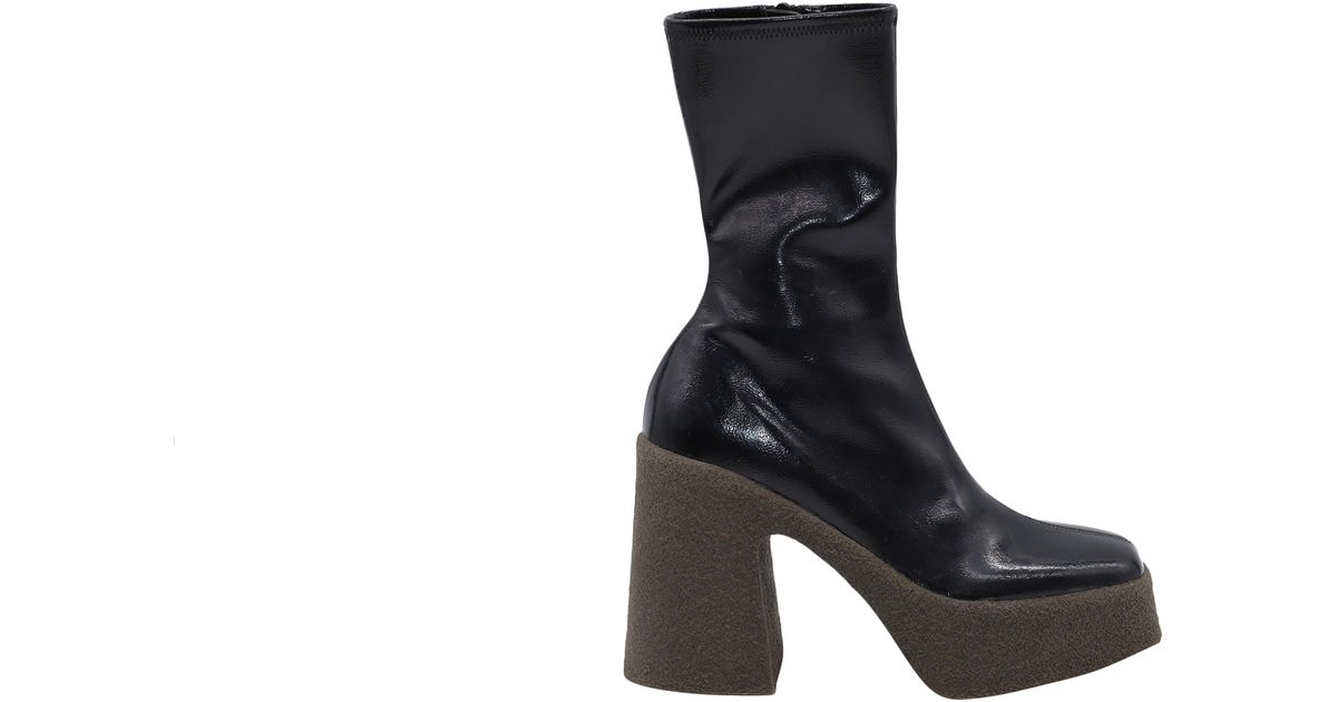 Stella McCartney Skyla Platform Boots In Faux in Black - Lyst