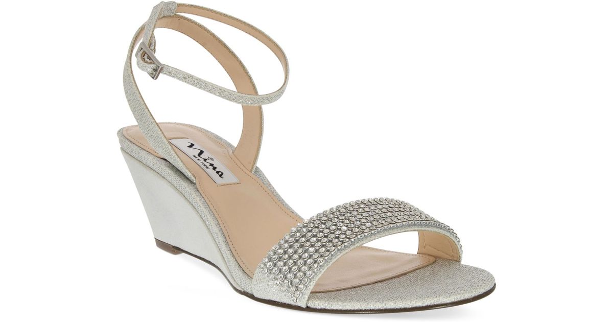 nina silver wedges