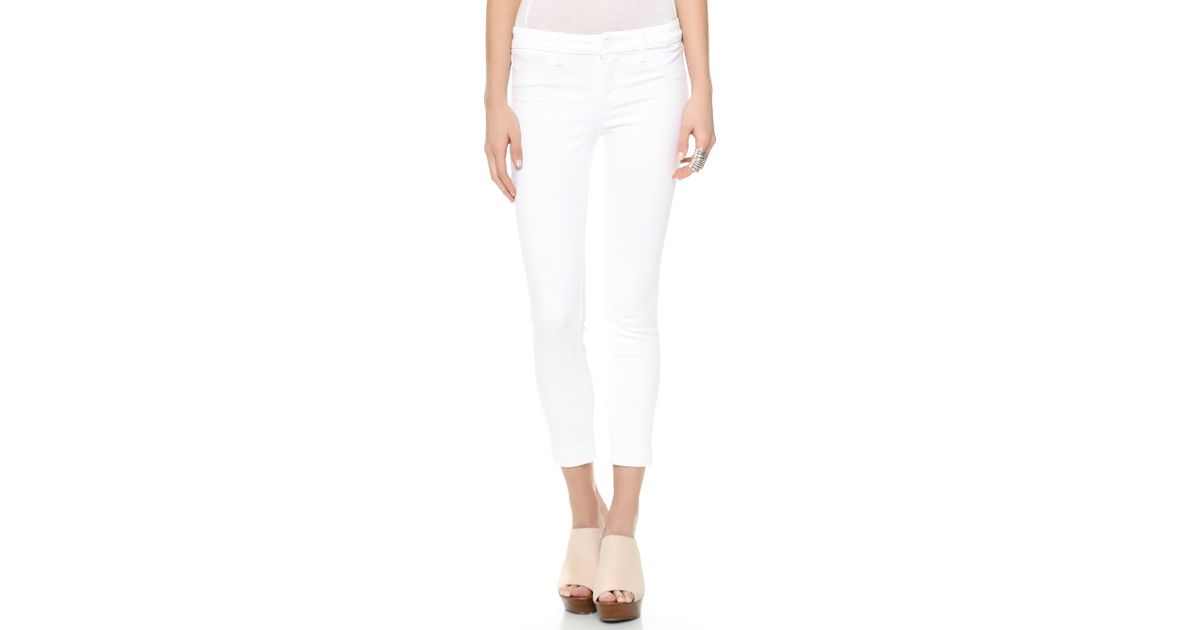 j brand anja cuffed cropped jeans