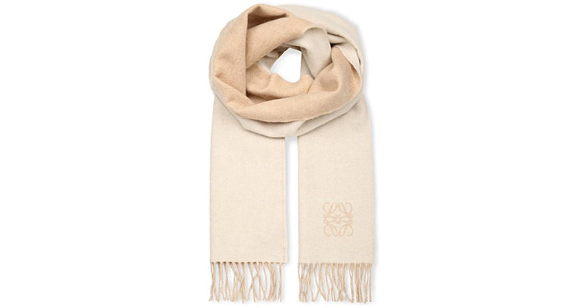 Loewe Wool Anagram Detail Scarf in 