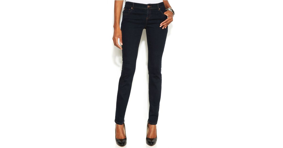 INC International Concepts Womens Size 12L Tikglo Wash Skinny Jeans Blue