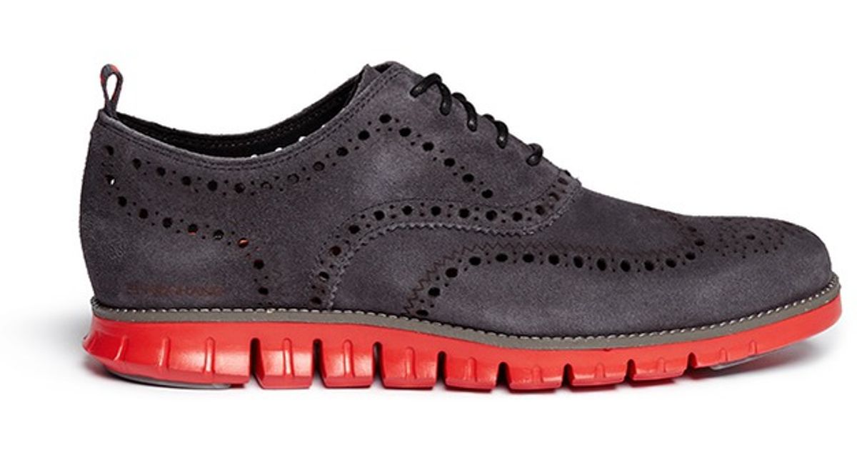 cole haan zerogrand grey suede