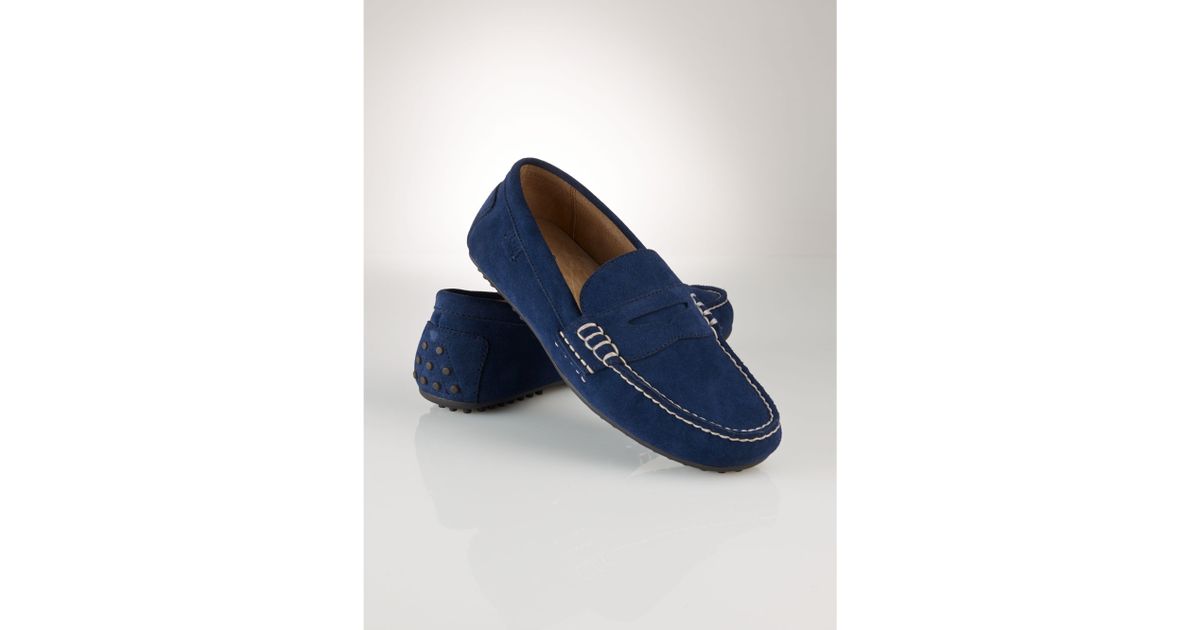 ralph lauren suede loafers men