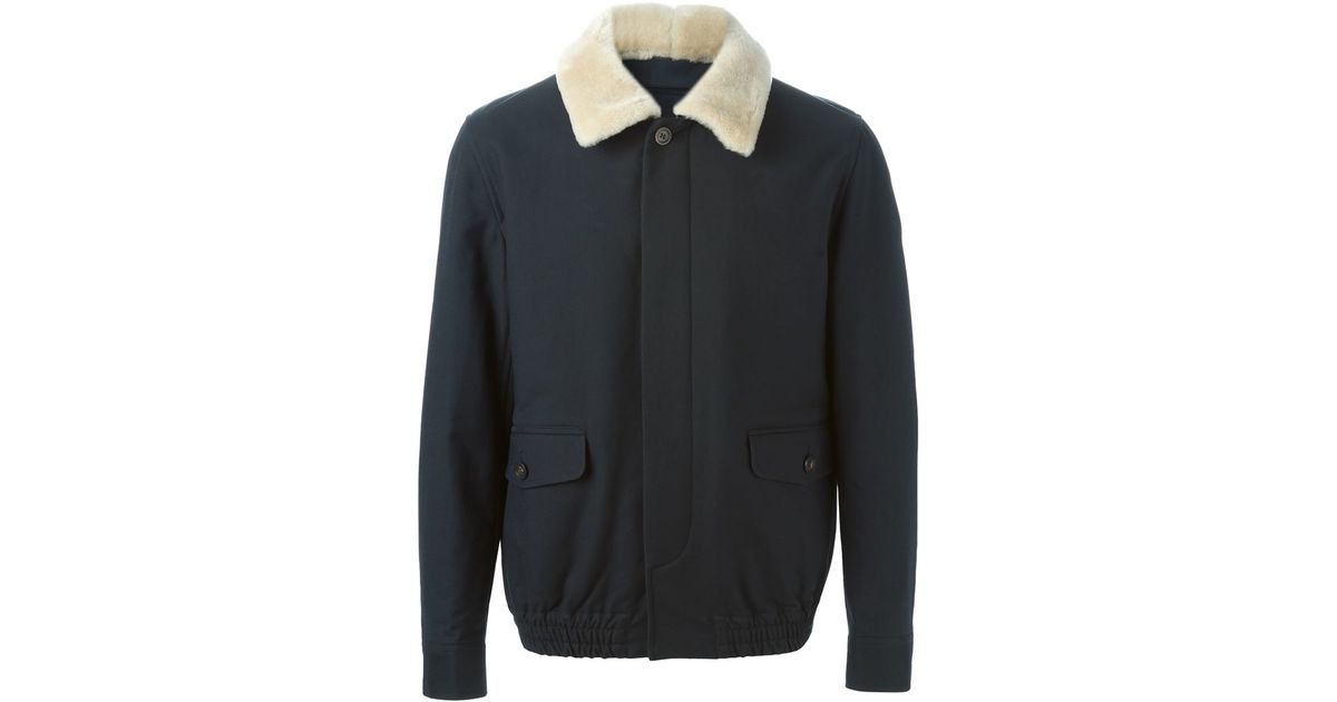 shearling collar bomber