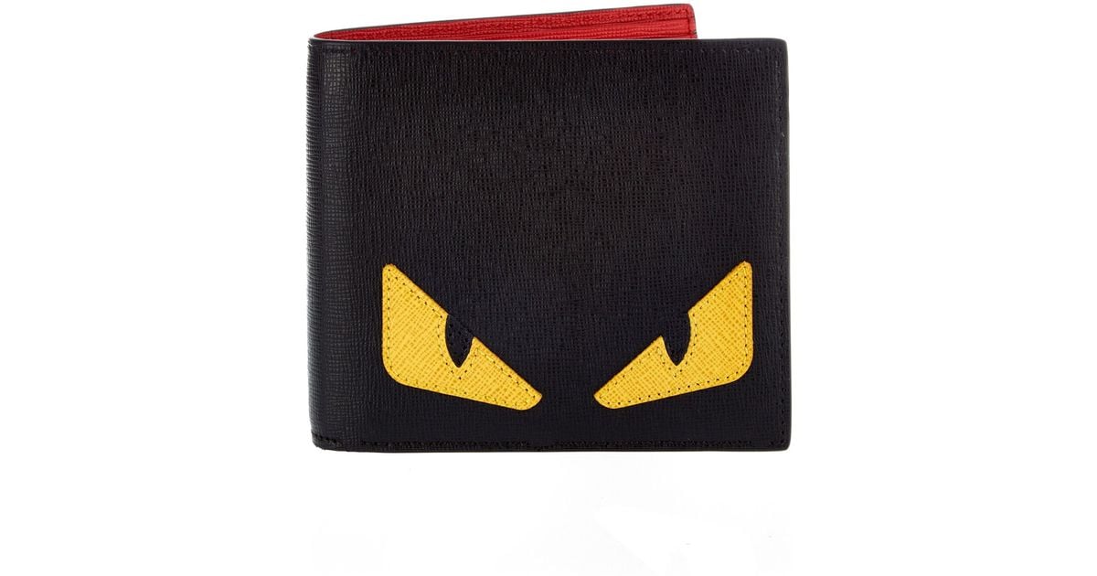 Fendi Bag Bugs Leather Bi-fold Wallet 