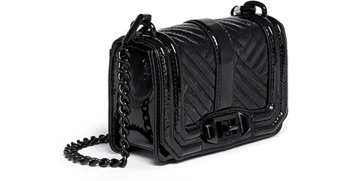 Lyst Rebecca Minkoff Love Mini Quilted Patent Leather Crossbody Lyst Rebecca Minkoff Love Mini Quilted Patent Leather Crossbody Bag In Black