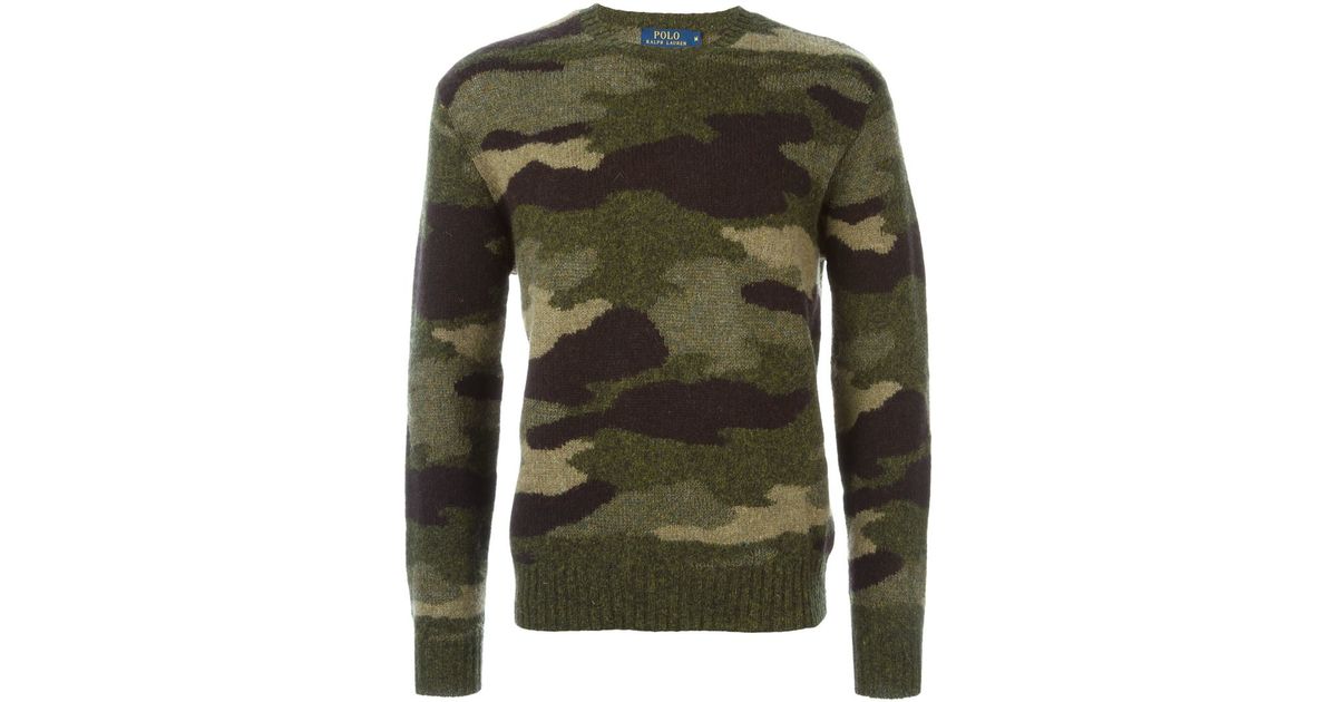 ralph lauren camouflage sweater