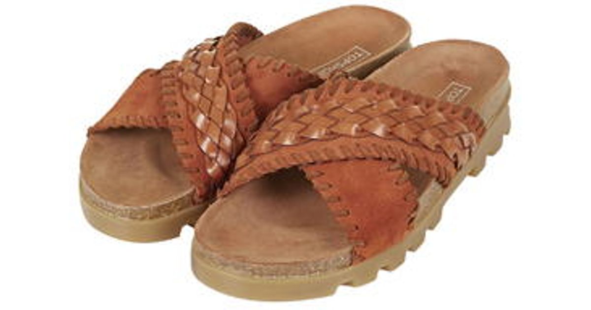 topshop fawn footbed sandals