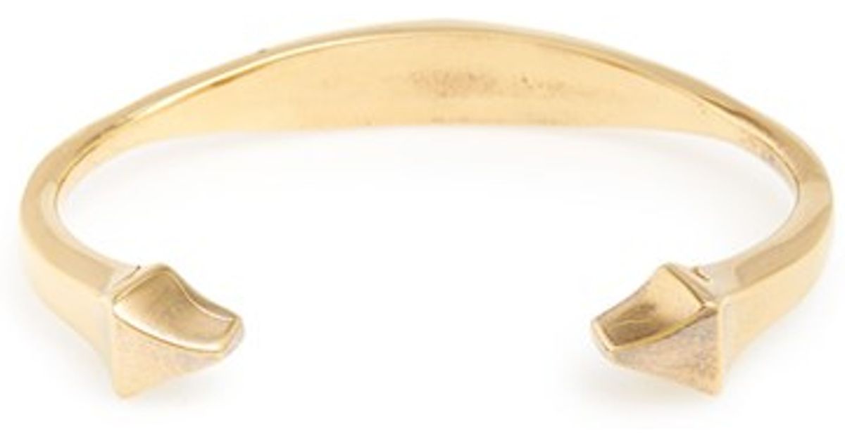 Alexander Mcqueen Anatomical Cuff Bracelet In Gold Metallic Cuff Bracelet In Gold