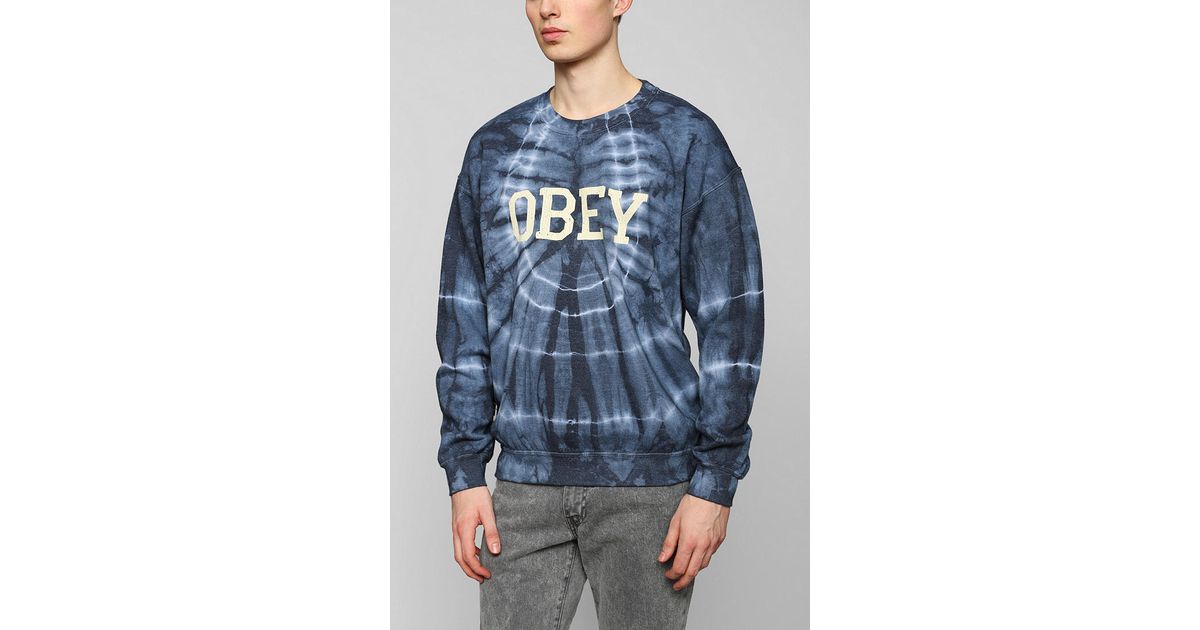 obey tie dye hoodie mens