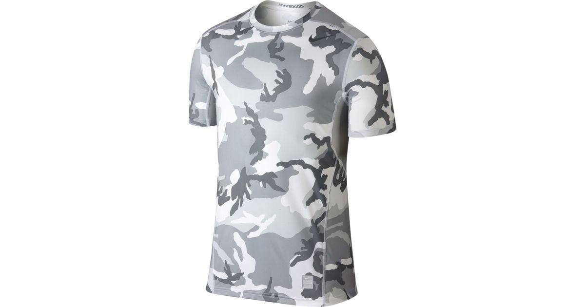 Nike Synthetic Hypercool Dri-fit Camo T-shirt in White/Cool Grey (Gray) for  Men | Lyst