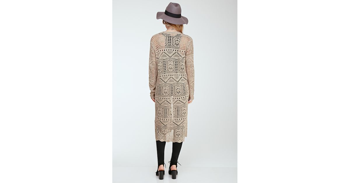 longline crochet cardigan