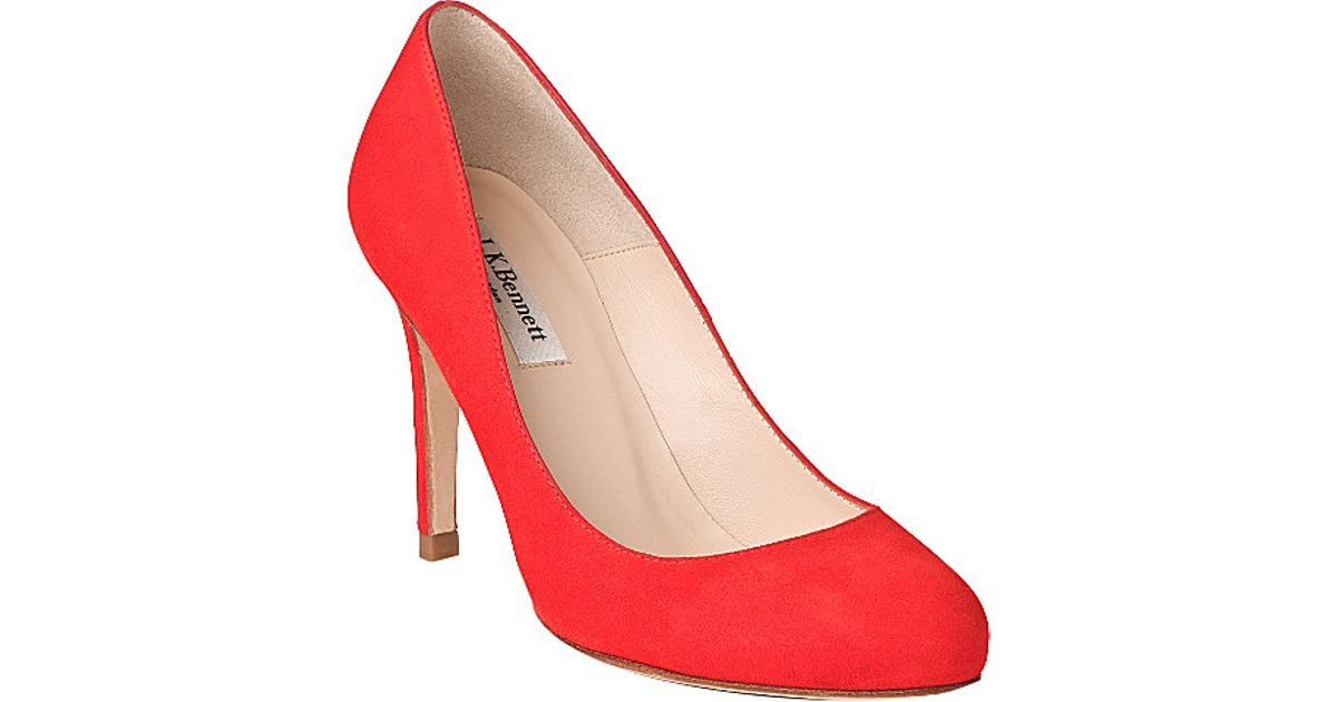 lk bennett suede court shoes