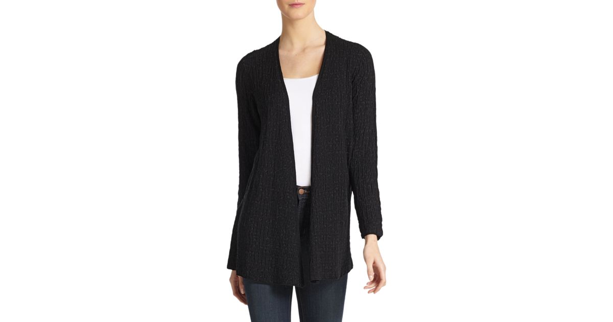 eileen fisher black cardigan