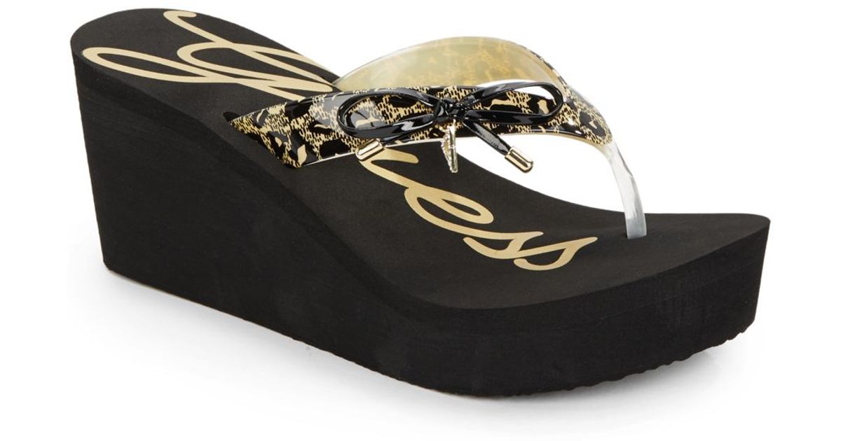 guess high heel flip flops
