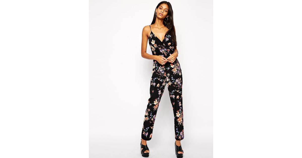 John Zack Floral Print Playsuit  all in one