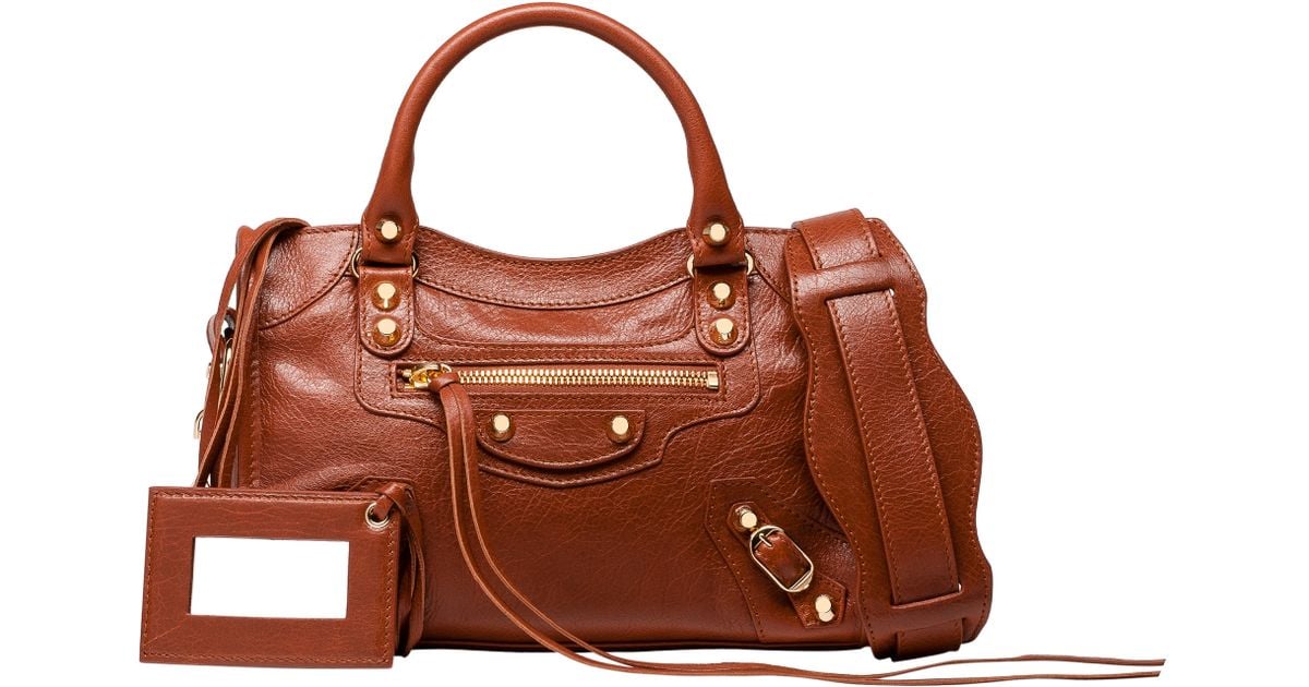 balenciaga classic gold mini city