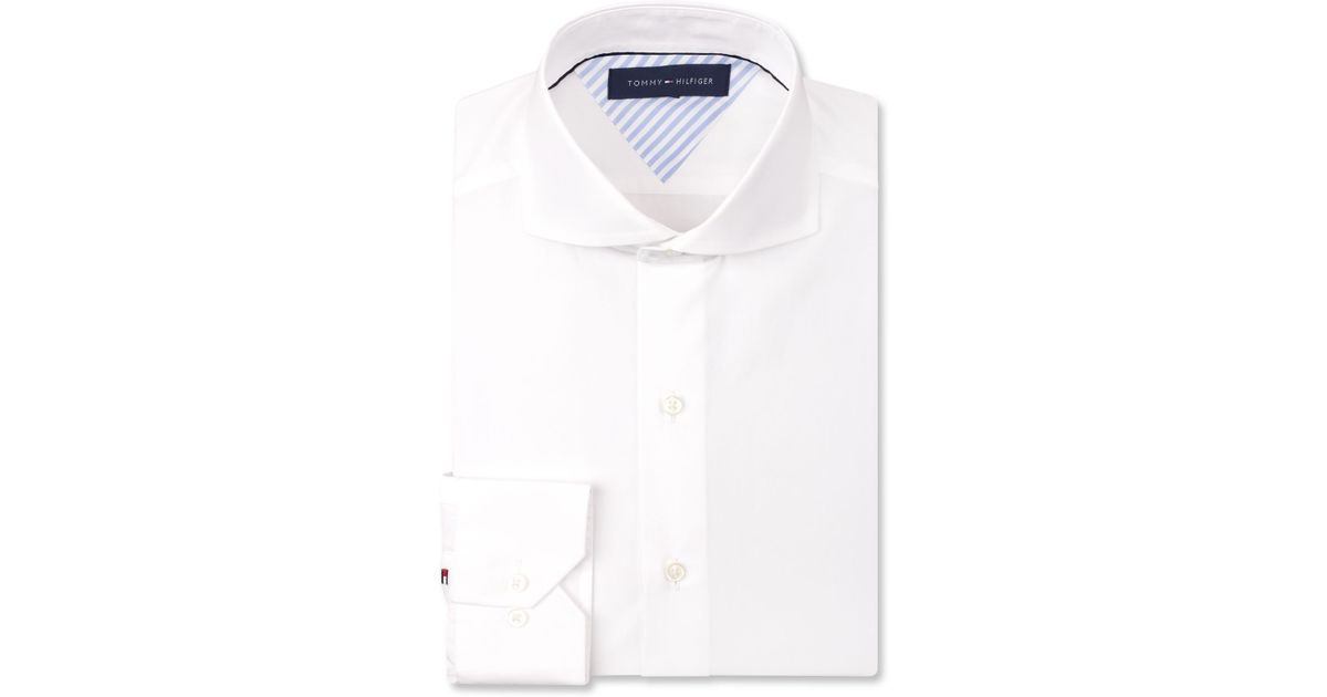 Tommy Hilfiger White Cutaway Collar Dress Shirt for Men | Lyst